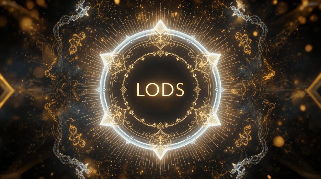 Cercle lumineux avec le logo LODS - les oracles de sylvio