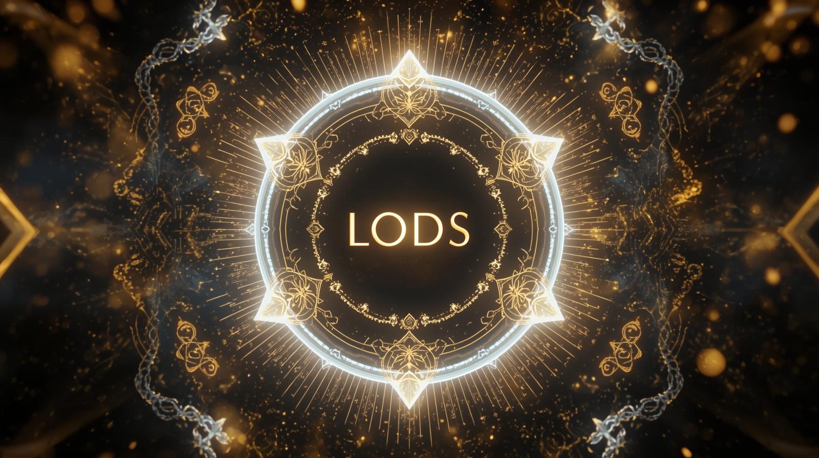 Cercle lumineux avec le logo LODS - les oracles de sylvio